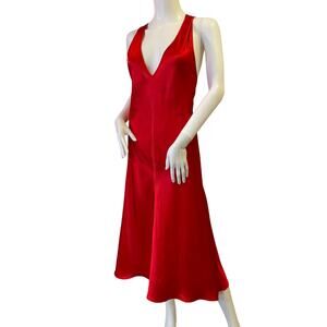 Negligee, Classic, Val Mode, Hot Red, Ankle length,‎ Ladies Medium